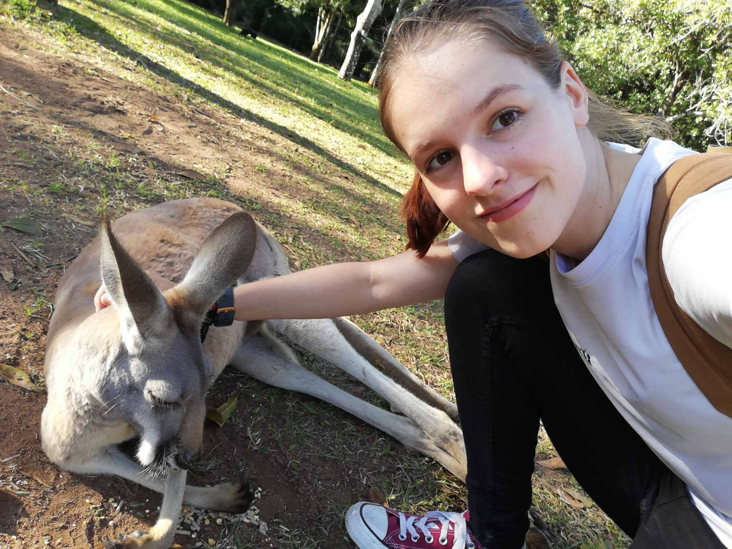Ich mit Känguru im Australia Zoo